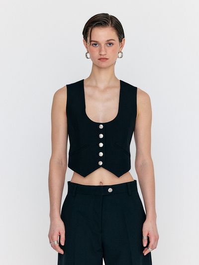 EENK WENA U-Neck Mini Vest_Black