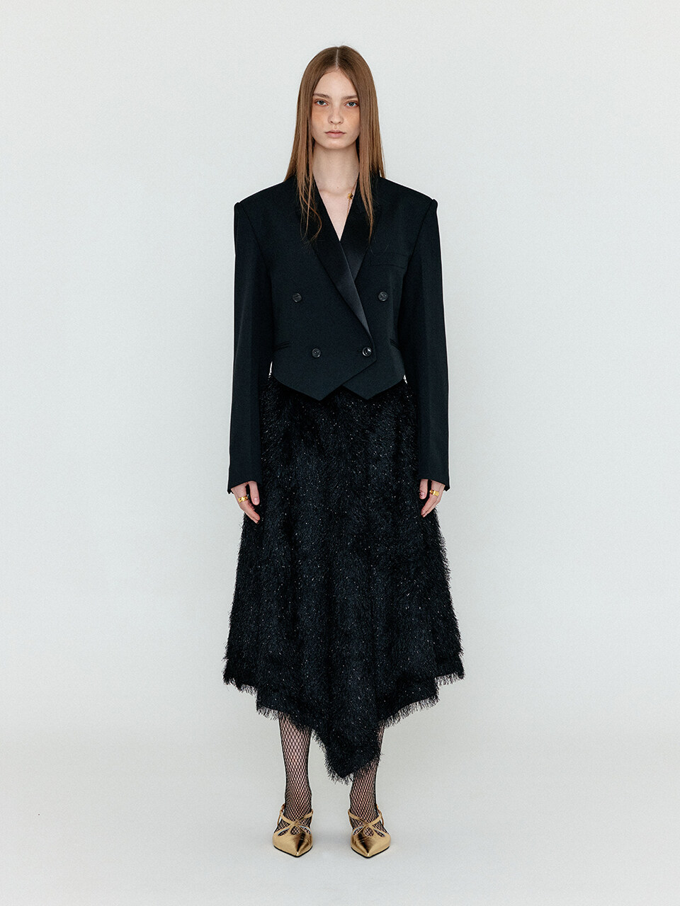 EENK WOLIKA Asymmetric Hem Skirt_Black