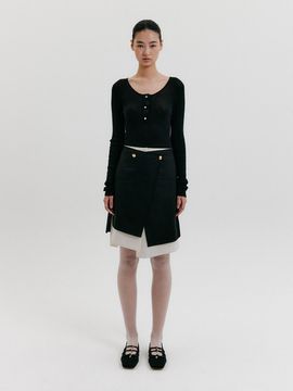 EENK Wrap Midi Skirt [Black]