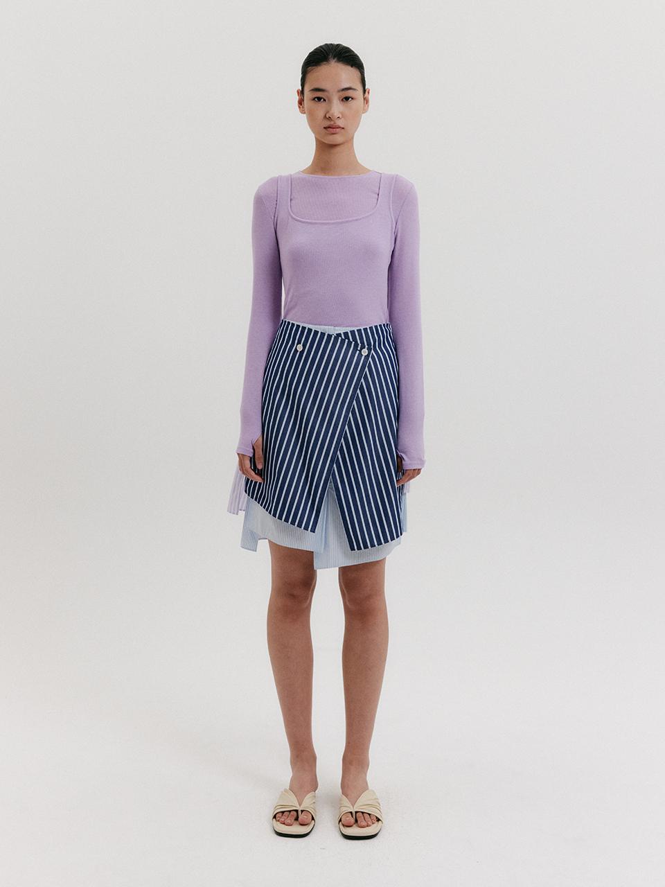 EENK Wrap Midi Skirt [Blue Multi]