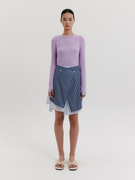 EENK Wrap Midi Skirt [Blue Multi]