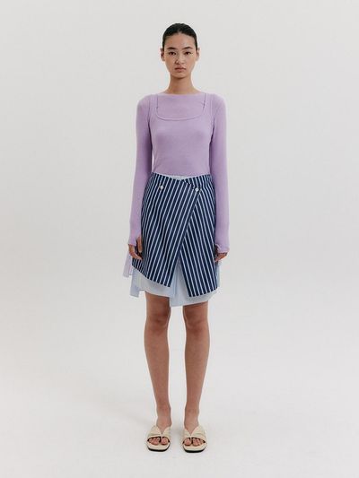 EENK Wrap Midi Skirt [Blue Multi]