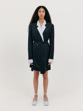 EENK Wrap Midi Skirt [Navy]