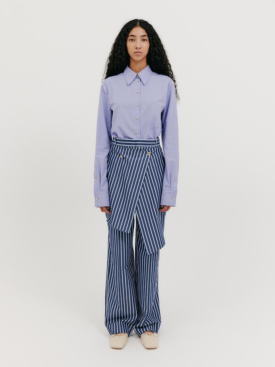 EENK Wrap Straight Pants [Navy]