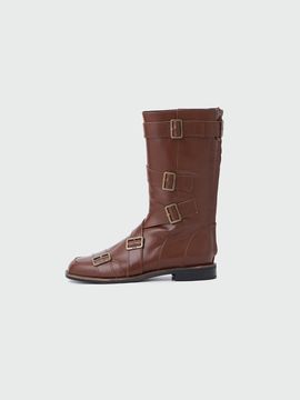 EENK XENDA Buckle Strap Boots_Brown