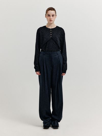 EENK XOLO Bolero Layered Knit Top - Black