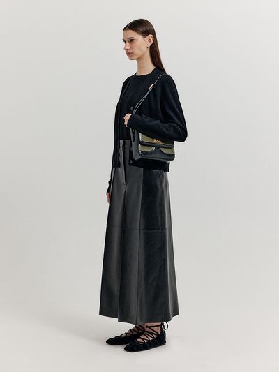 EENK XUETY Cashmere Blend Knit Cardigan - Black