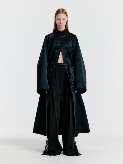 EENK Yeda Detachable Pocket Belt Coat - Black