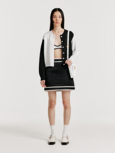 EENK YERO Contrast Mini Skirt