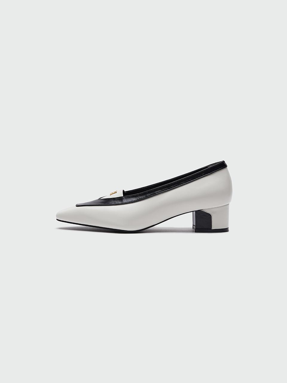 EENK Yinzel Pointed Toe Color Block Pumps Heel