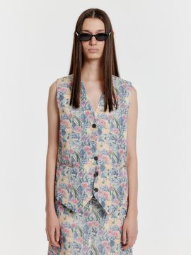 EENK YIVA Floral Buttoned Vest
