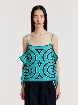 EENK YOON Logo Sleeveless Knit Top - Green