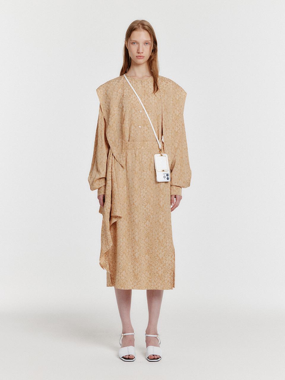 EENK YOVEL Scarf Midi Skirt - Beige