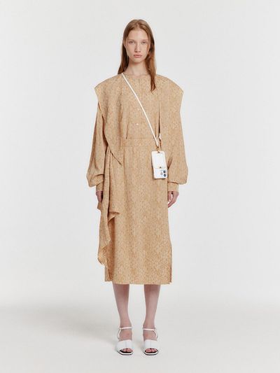 EENK YOVEL Scarf Midi Skirt - Beige
