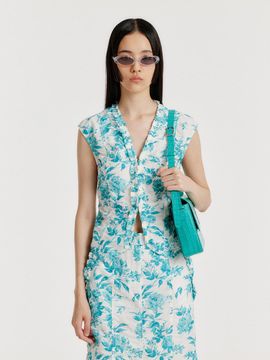 EENK YUNI Floral Vest - Blue