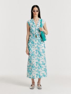 EENK YUNITA Floral Midi Skirt - Blue