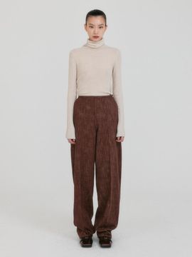 EENK ZIN Tapered Volume Denim Pants - Brown