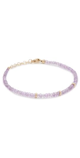EF Collection EF Collection 14k Amethyst Birthstone Bead Bracelet 14k Yellow Gold One Size