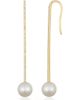 EF Collection EF Collection 14k Gold Diamond & Pearl Drop Earrings - 1