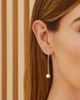 EF Collection EF Collection 14k Gold Diamond & Pearl Drop Earrings - 2