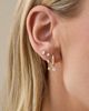 EF Collection EF Collection 14k Gold Diamond Oval Drop Dome Huggie Hoop Earrings - 2
