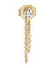 Ef Collection Ef Collection 14K Yellow Gold Diamond Chain Single Stud Earring, 0.1 tcw - 1