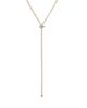 Ef Collection Ef Collection 14K Yellow Gold Diamond Fleur Lariat Necklace, 18 - 1