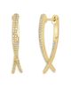 Ef Collection Ef Collection 14K Yellow Gold Diamond Loop Hoop Earrings - 1