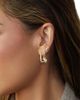 Ef Collection Ef Collection 14K Yellow Gold Diamond Marquis Tri Stud Earrings, 0.21 tcw - 2
