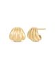 Ef Collection Ef Collection 14K Yellow Gold Shell Inspired Huggie Hoop Earrings - 1
