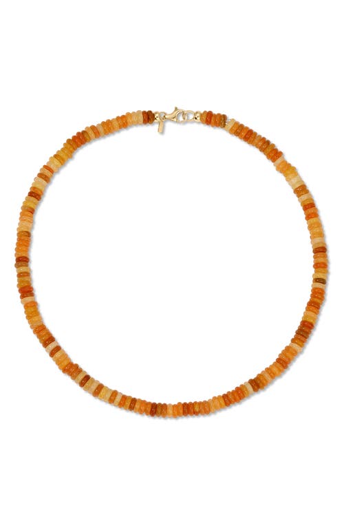EF Collection EF Collection Amber Aventurine Rondelle Necklace