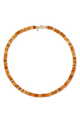 EF Collection EF Collection Amber Aventurine Rondelle Necklace