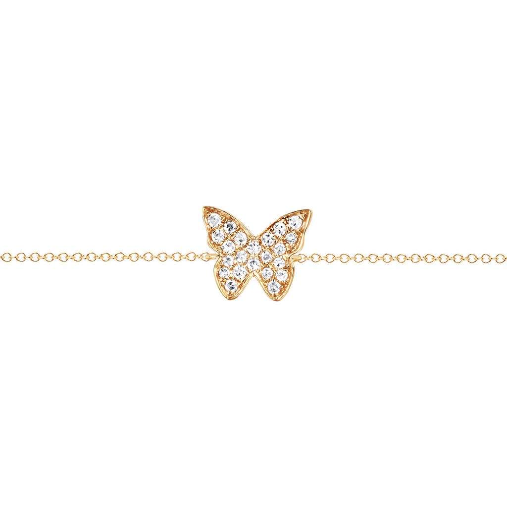 EF Collection EF Collection Diamond Butterfly Pendant Bracelet
