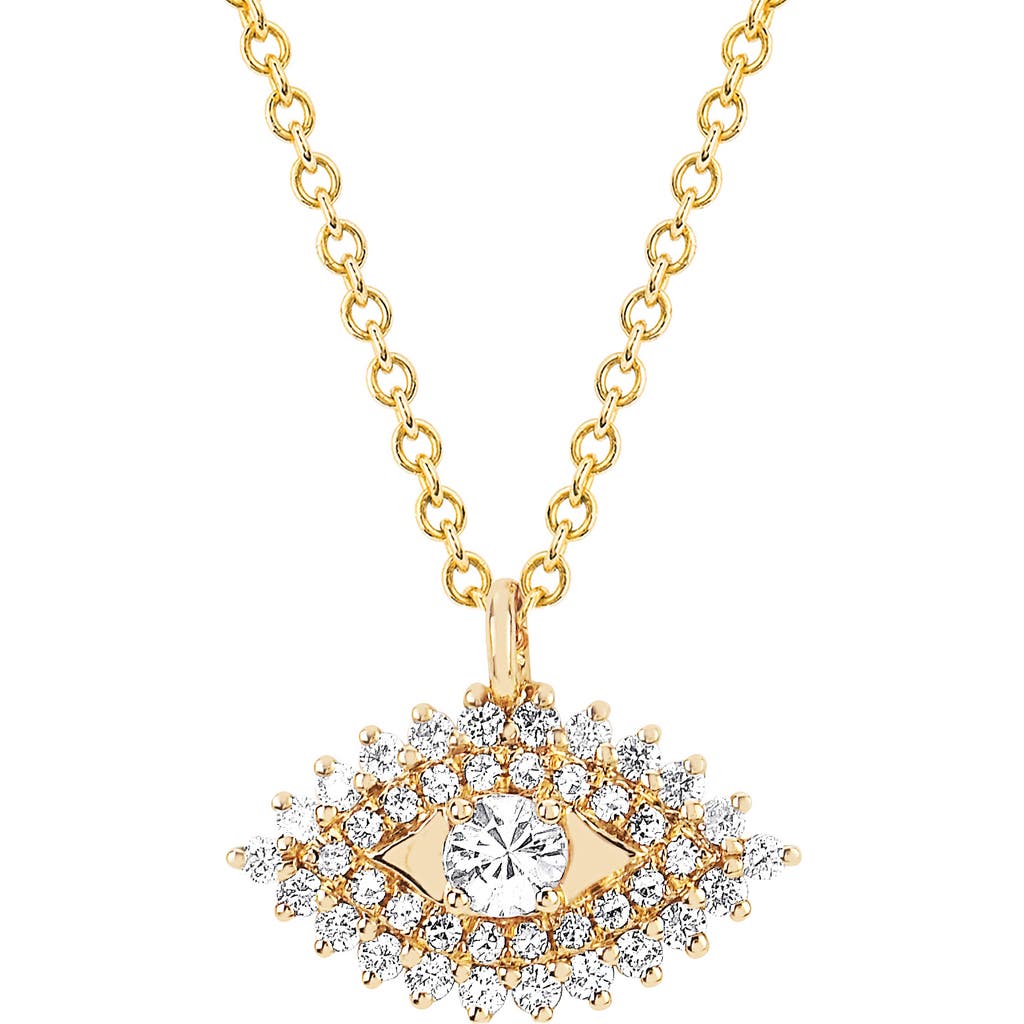 EF Collection EF Collection Diamond Evil Eye Pendant Necklace