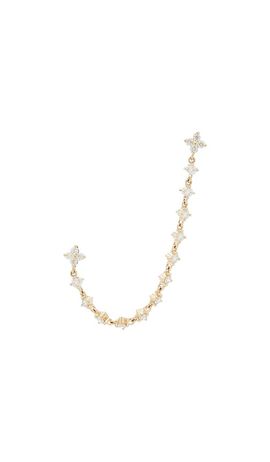 EF COLLECTION EF COLLECTION Diamond Fleur Double Stud Earring