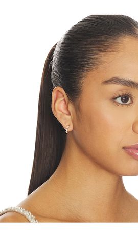 EF COLLECTION EF COLLECTION Diamond Fleur Huggie Earring