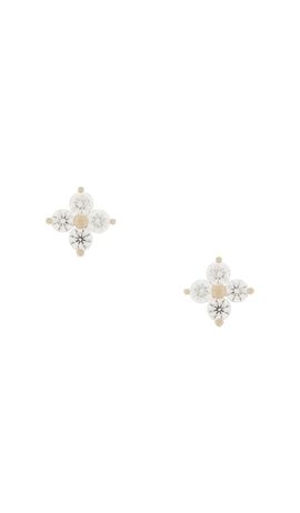 EF COLLECTION EF COLLECTION Diamond Fleur Stud Earring