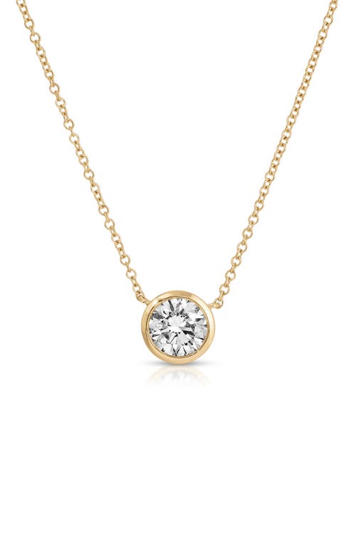 EF Collection EF Collection Diamond Solitaire Floating Bezel Pendant Necklace