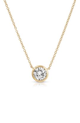 EF Collection EF Collection Diamond Solitaire Floating Bezel Pendant Necklace