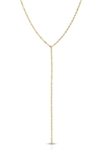 EF Collection EF Collection Ella 14K Gold Chain Lariat Necklace