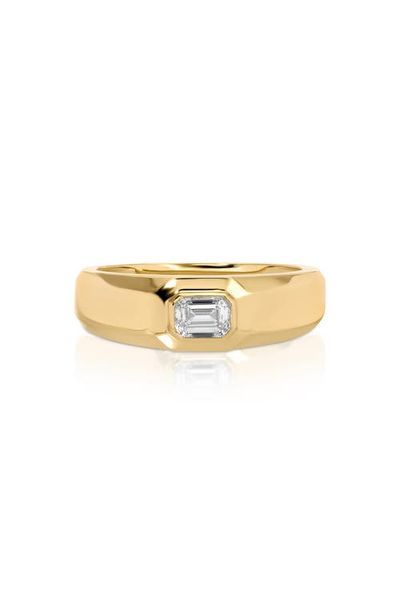 EF Collection EF Collection Emerald Cut Diamond Signet Ring