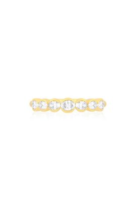 EF Collection EF Collection Half Bezel Oval Diamond Ring