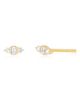 EF Collection EF Collection Mia 14k Gold Diamond Stud Earrings - 1