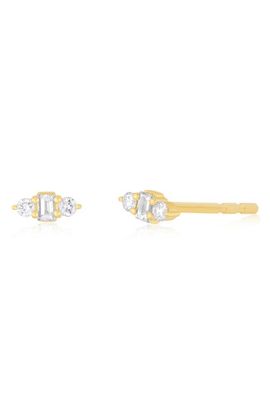 EF Collection EF Collection Mia 14k Gold Diamond Stud Earrings