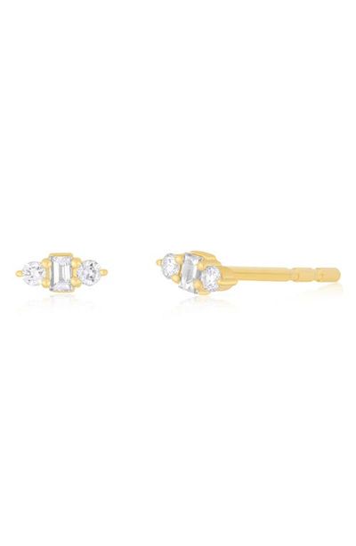 EF Collection EF Collection Mia 14k Gold Diamond Stud Earrings