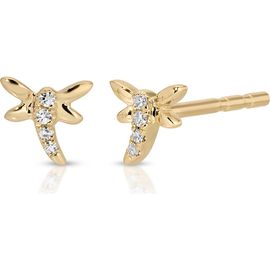 EF Collection EF Collection Mini Dragonfly Diamond Stud Earrings