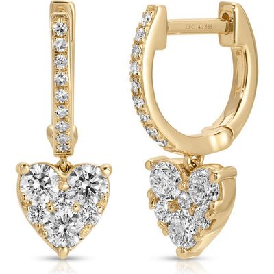EF Collection EF Collection Pavé Diamond Huggie Hoop Earrings