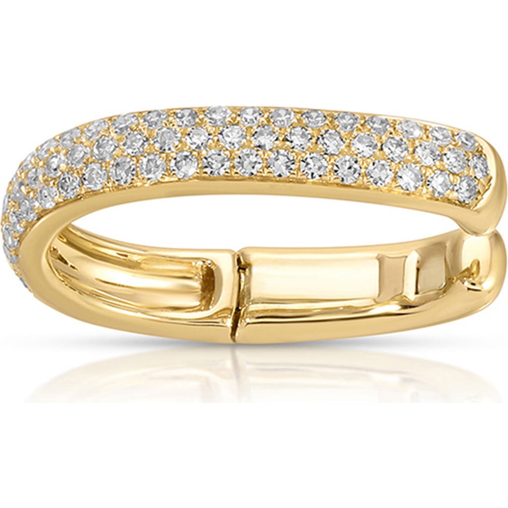 EF Collection EF Collection Triple Row Diamond Single Ear Cuff