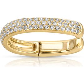 EF Collection EF Collection Triple Row Diamond Single Ear Cuff