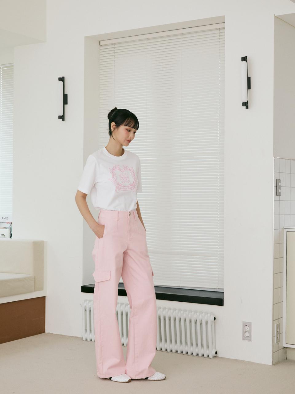 EGOIST BLUE LABEL Embroidered Point Wide Cargo Pants (ER2OPT07)